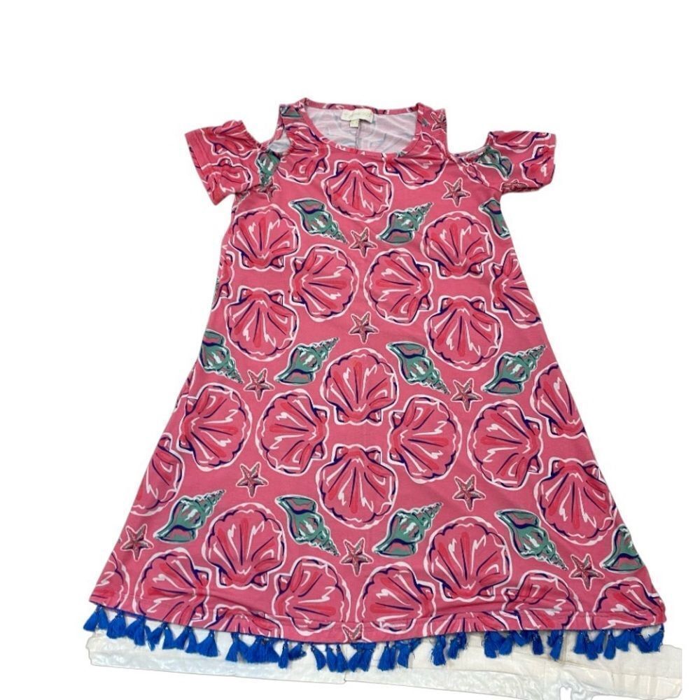 Girls Simply Southern Wilmington Shell‎ Dress Cold Shoulder Size Medium